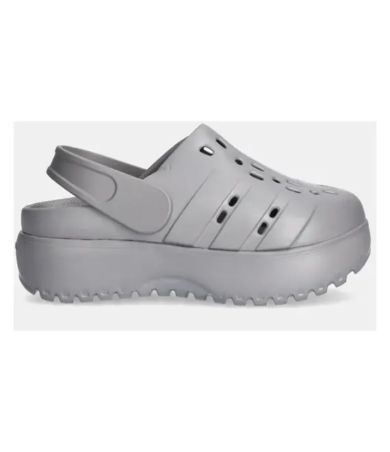 Παντόφλες adidas Adilette Clog Platform χρώμα: γκρι, JQ9879