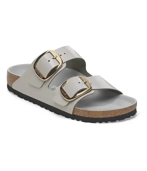Δερμάτινες παντόφλες Birkenstock Arizona Big Buckle γυναικείες, χρώμα: γκρι, 1029391