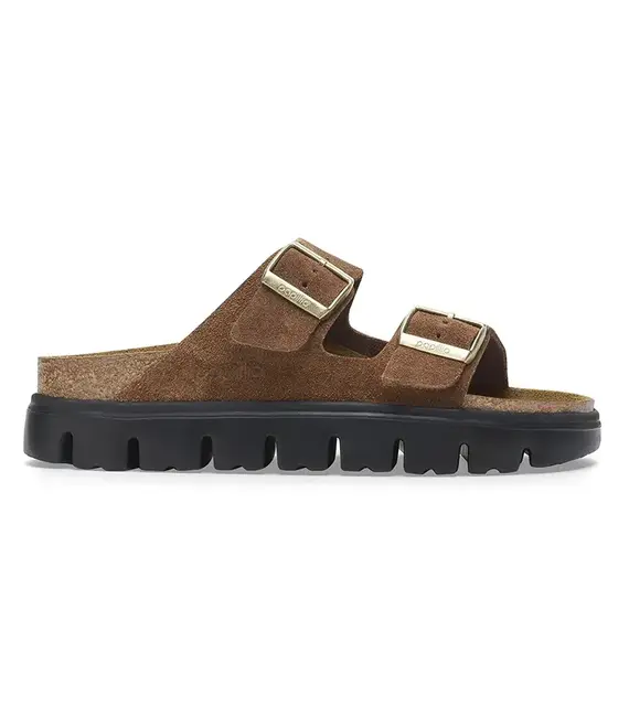 Παντόφλες σουέτ Birkenstock Arizona Chunky Birkenstock x Papillio γυναικείες, χρώμα: καφέ, 1028389
