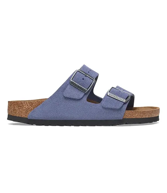 Παντόφλες σουέτ Birkenstock Arizona γυναικείες, χρώμα: μοβ, 1029218