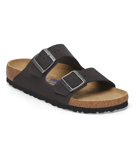 Nubuck παντόφλες Birkenstock Arizona SFB χρώμα: μαύρο, 1019035