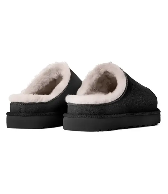 Παντόφλες σουέτ UGG Greenport Slide γυναικείες, χρώμα: μαύρο, 1167610-BLK