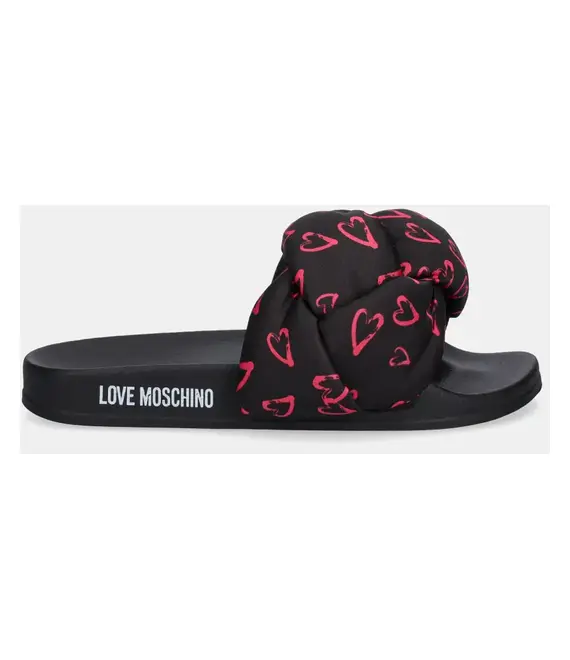 Παντόφλες Love Moschino χρώμα: μαύρο, JA28312G0MIW100C