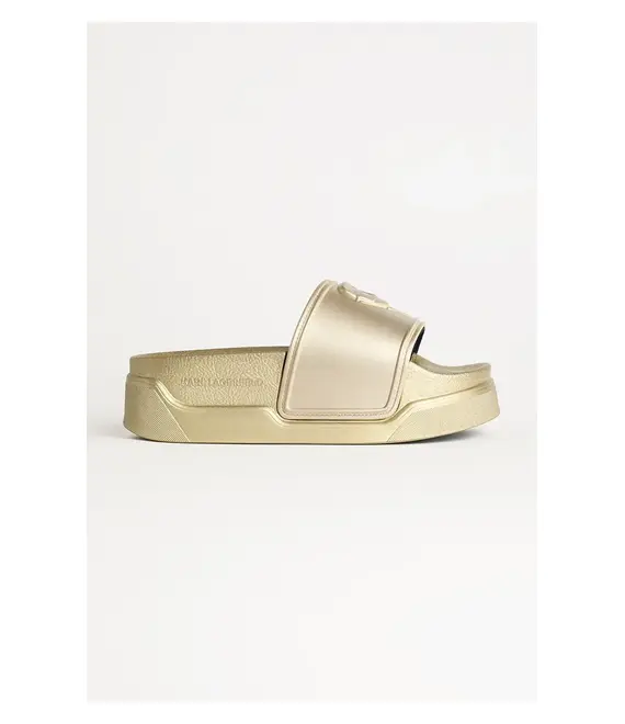 Παντόφλες Karl Lagerfeld KONDOMINIUM χρώμα: χρυσαφί, KL88819