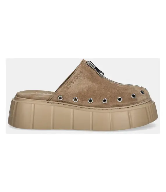 Παντόφλες σουέτ Inuikii Matilda Mule Suede γυναικείες, χρώμα: μπεζ, 1001.017.0021.250 / 30102-072