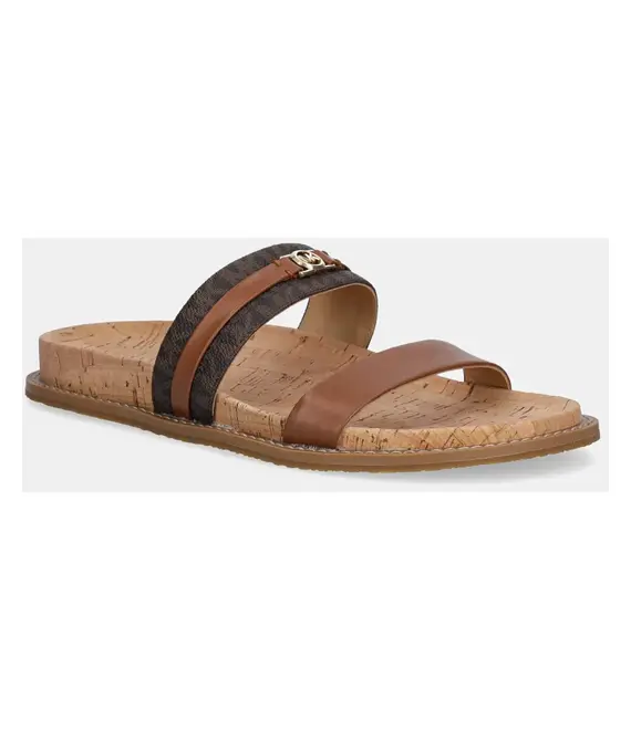 Παντόφλες MICHAEL Michael Kors Mandy χρώμα: καφέ, 40S5MAFS3L.227