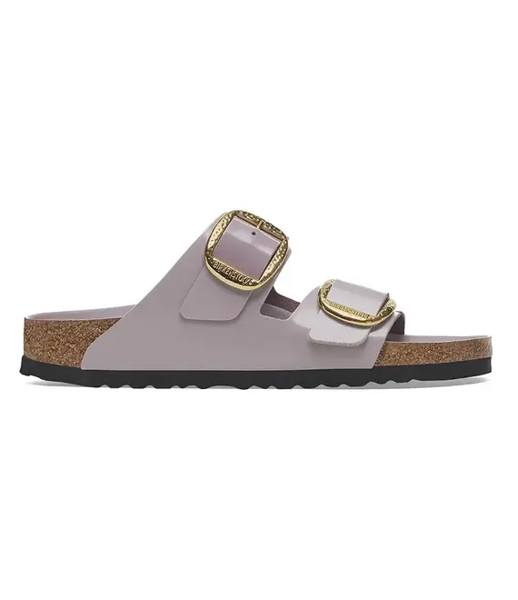 Δερμάτινες παντόφλες Birkenstock Arizona Hammered Buckle γυναικείες, χρώμα: μοβ, 1029784