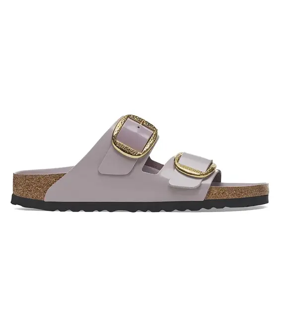 Δερμάτινες παντόφλες Birkenstock Arizona Hammered Buckle γυναικείες, χρώμα: μοβ, 1029762