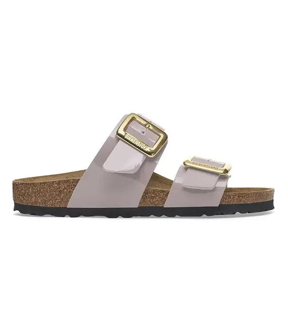 Παντόφλες Birkenstock Sydney Patent Cushion Buckle χρώμα: μοβ, 1029473