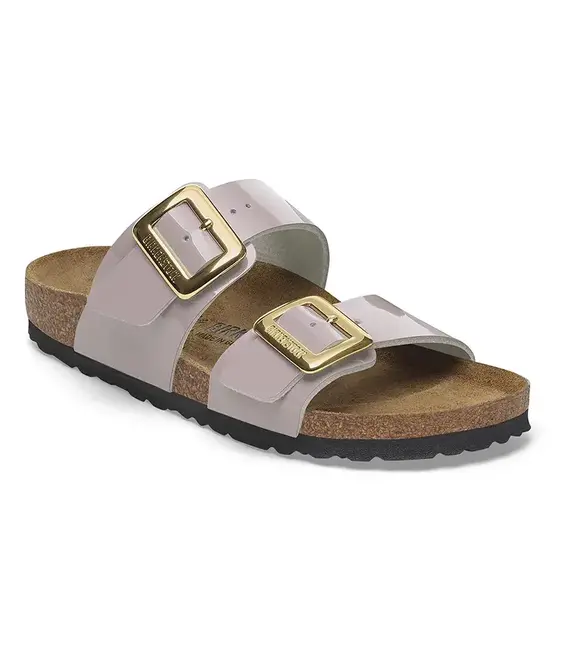 Παντόφλες Birkenstock Sydney Patent Cushion Buckle χρώμα: μοβ, 1029473