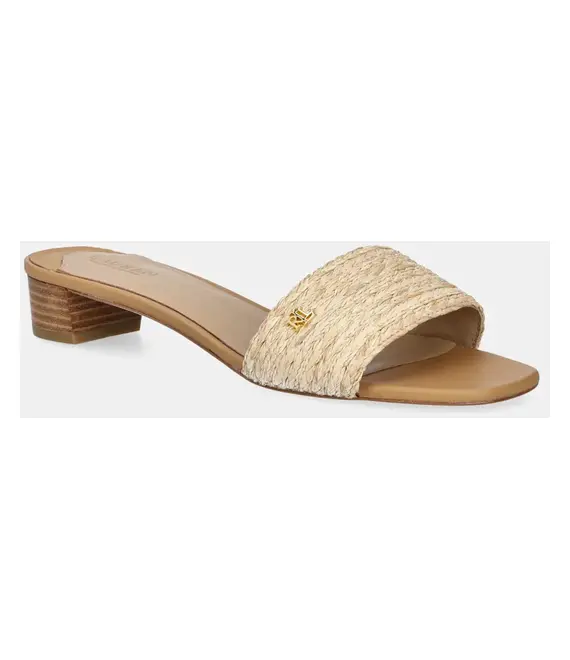 Παντόφλες Lauren Ralph Lauren Fay χρώμα: μπεζ, 802966850001
