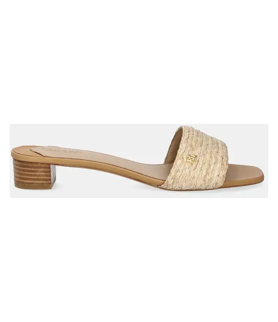 Παντόφλες Lauren Ralph Lauren Fay χρώμα: μπεζ, 802966850001