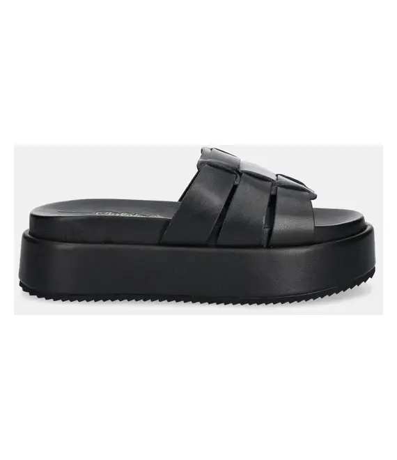 Παντόφλες Buffalo Noa Mule Ms χρώμα: μαύρο, 1602256-BLK