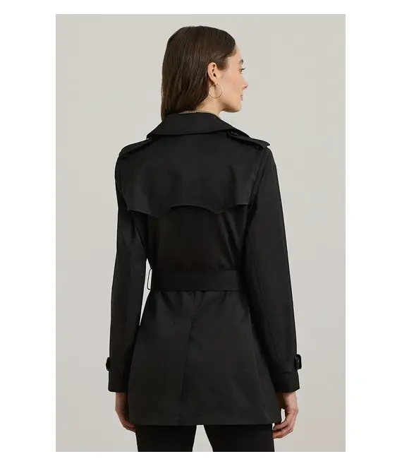 Παλτό Lauren Ralph Lauren χρώμα: μαύρο, 297967126