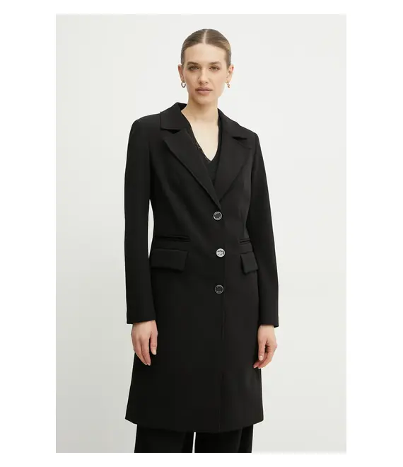 Παλτό Guess GIADA χρώμα: μαύρο, W5RL08 WGVF2