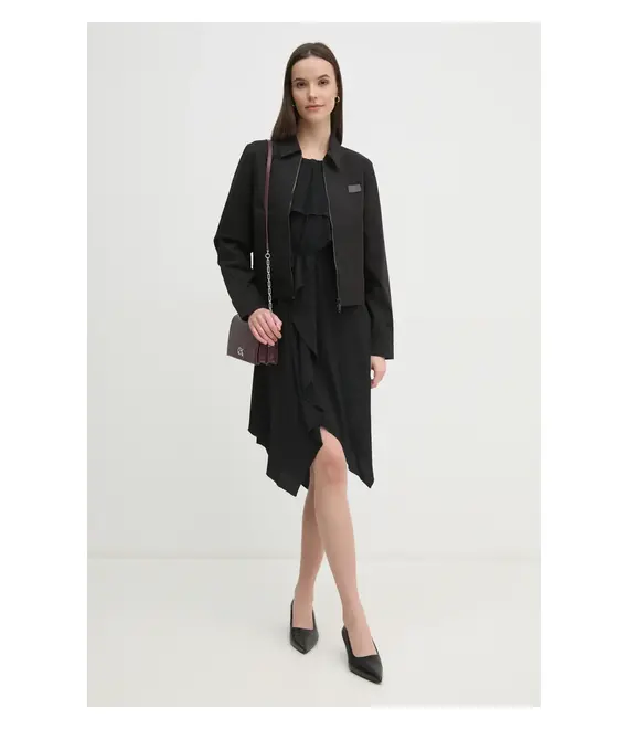 Μπουφάν Calvin Klein Jeans χρώμα: μαύρο, J20J224703
