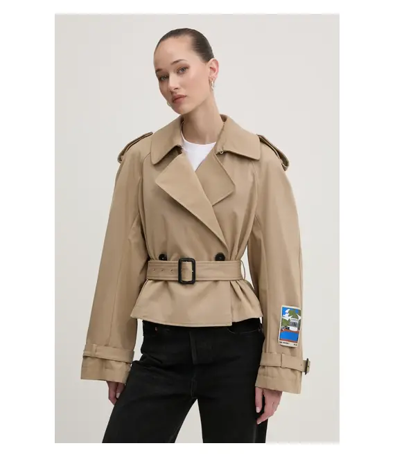 Καμπαρντίνα MSGM χρώμα: μπεζ, 3841MDC07.257138