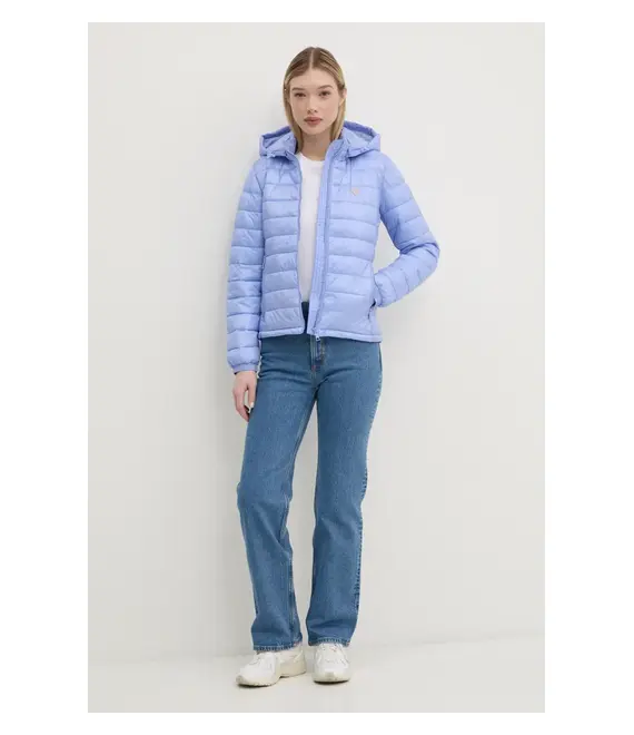 Μπουφάν Guess Jeans χρώμα: μπλε, W5RL99 WHAB2