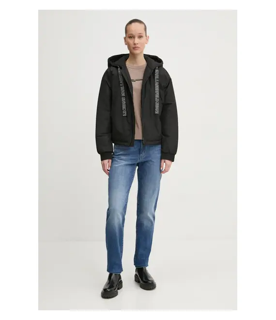 Μπουφάν Karl Lagerfeld Jeans χρώμα: μαύρο, A1W15015