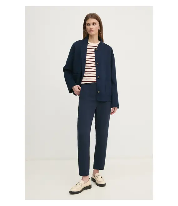 Μάλλινο μπουφάν Tommy Hilfiger χρώμα: ναυτικό μπλε, WW0WW44978