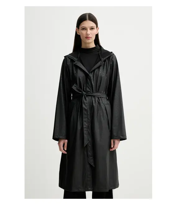 Μπουφάν Rains A-Line Longer W Jacket W3 χρώμα: μαύρο, 12040