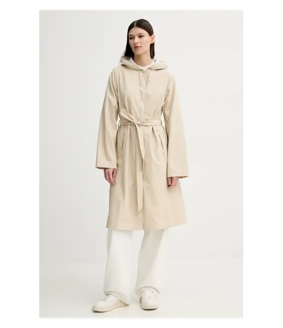Μπουφάν Rains A-Line Longer W Jacket W3 χρώμα: μπεζ, 12040