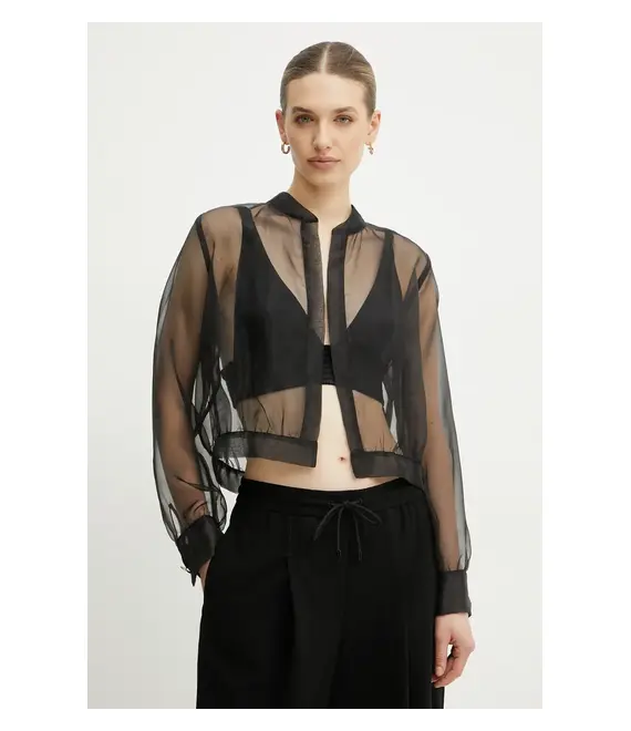 Μπουφάν Twinset χρώμα: μαύρο, 251TP2520