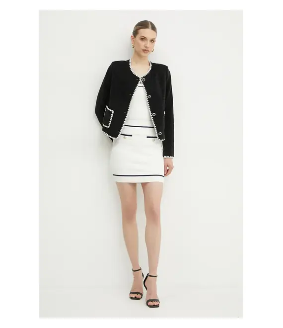 Σακάκι Guess LUCILLA χρώμα: μαύρο, W5RN20 WGVQ2