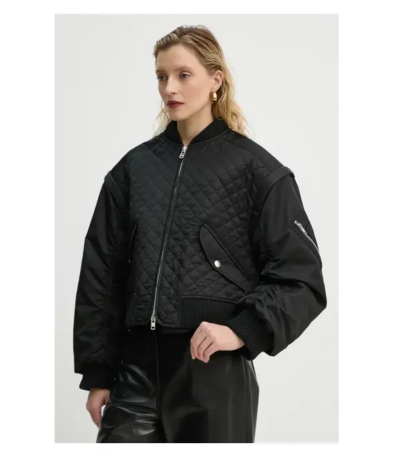 Μπουφάν bomber Stand Studio Kezia γυναικείο, χρώμα: μαύρο, 66377-8669