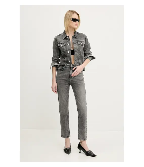 Τζιν μπουφάν Moschino Jeans χρώμα: γκρι, 0512 3219