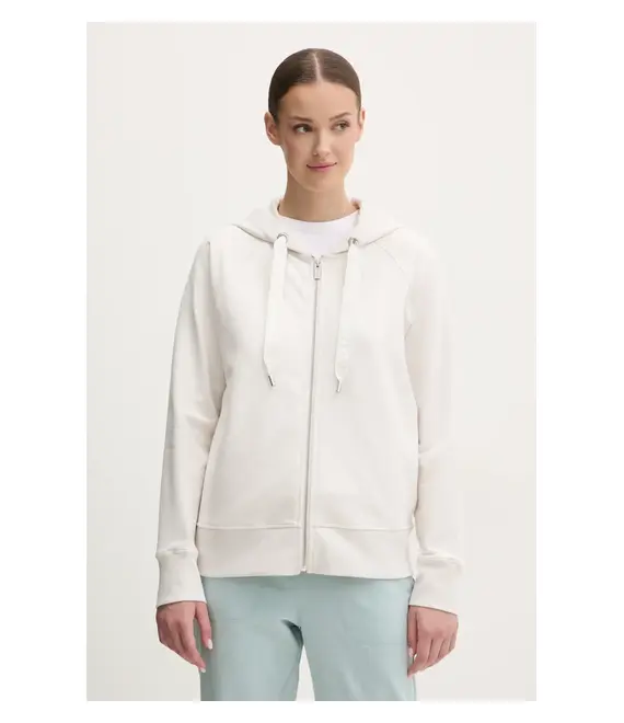 Μπλούζα Dkny χρώμα: μπεζ, με κουκούλα, DP5J9510