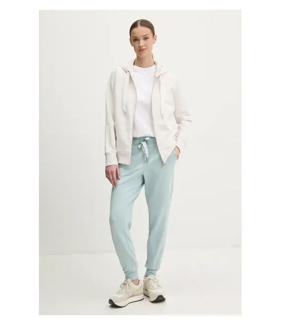 Μπλούζα Dkny χρώμα: μπεζ, με κουκούλα, DP5J9510