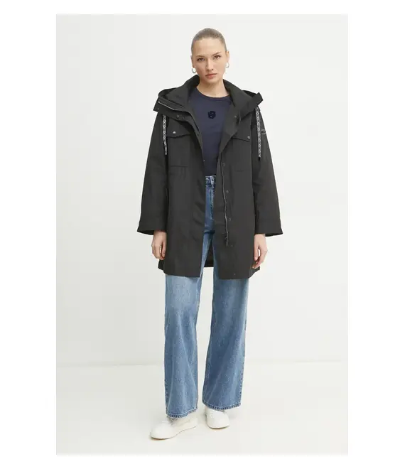 Παρκά MICHAEL Michael Kors χρώμα: μαύρο, MR520HB7LD