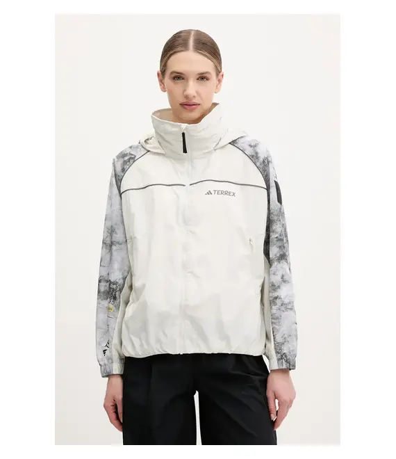 Αντιανεμικό adidas TERREX x National Geographic χρώμα: γκρι, JD5836