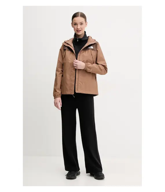 Μπουφάν The North Face Antora Rain χρώμα: καφέ, NF0A8BKD5K21