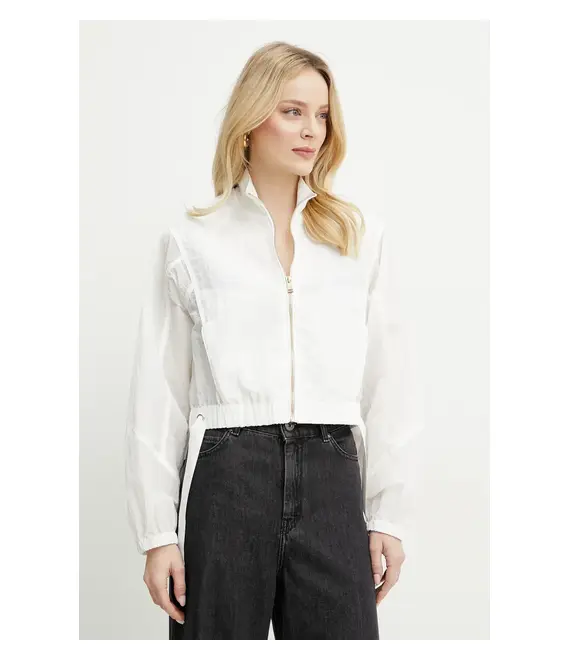 Μπουφάν Guess FLORIE χρώμα: άσπρο, W5GL18 WH5X2