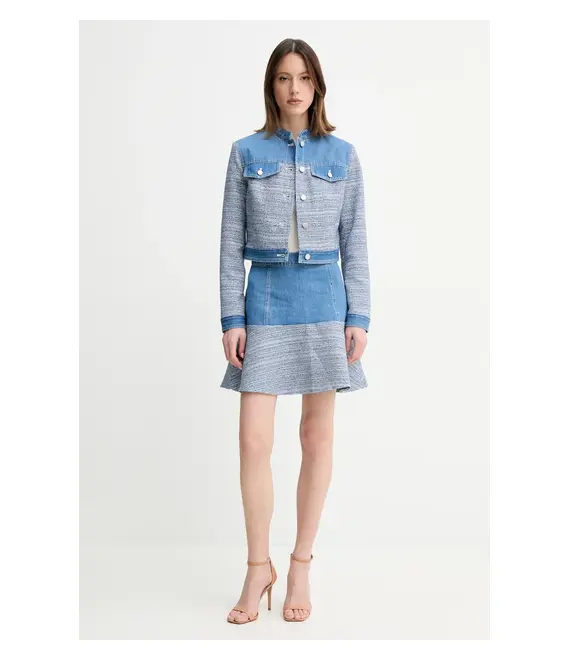 Μπουφάν Guess ELSIE χρώμα: μπλε, W5GL23 WH610