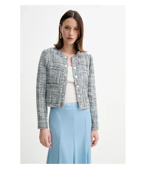 Μπουφάν Guess NOLA χρώμα: μπλε, W5GL26 WH7I0