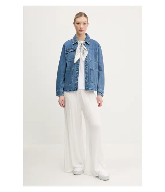 Τζιν μπουφάν Superdry χρώμα: μπλε, W5011926A-2FZ
