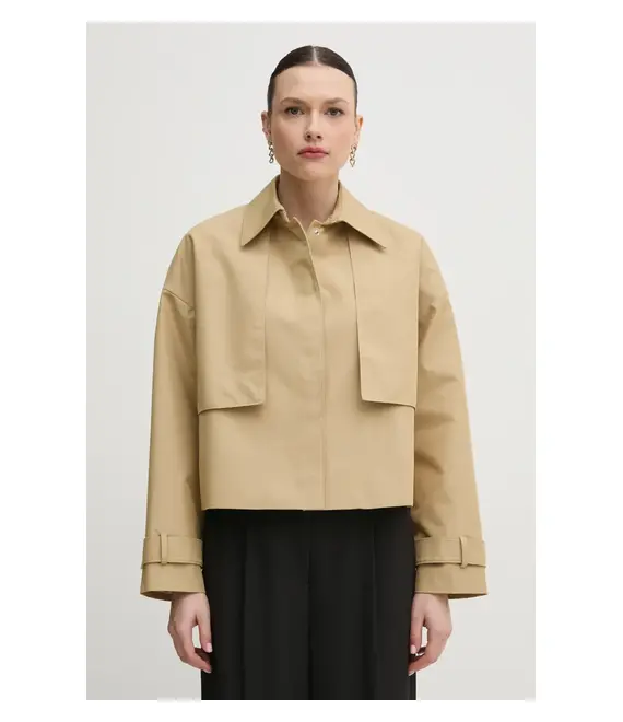 Παλτό Calvin Klein χρώμα: μπεζ, K20K208379