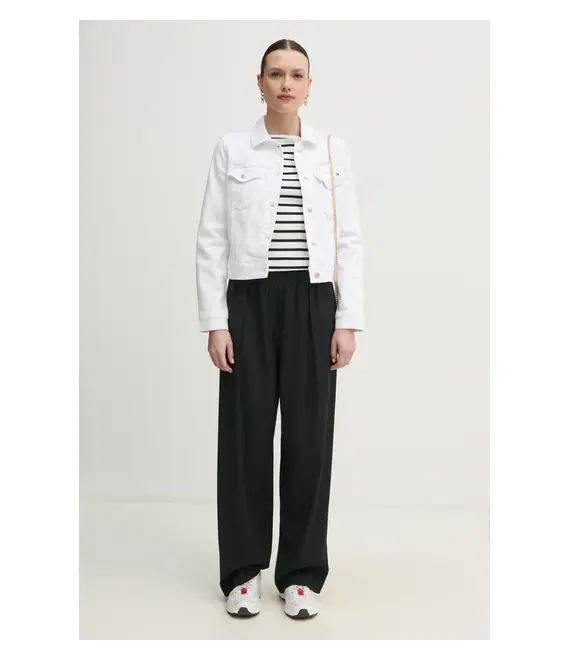Μπουφάν Tommy Hilfiger χρώμα: άσπρο, WW0WW44374