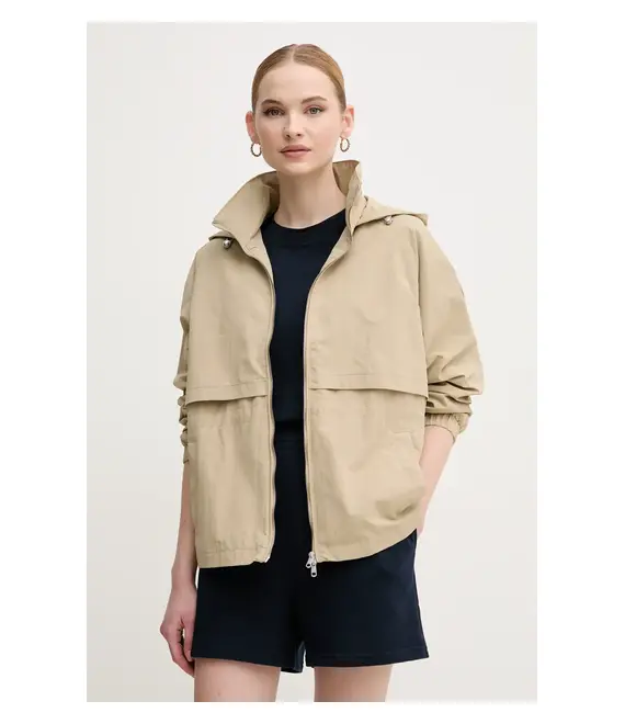 Μπουφάν Tommy Hilfiger χρώμα: μπεζ, WW0WW45930