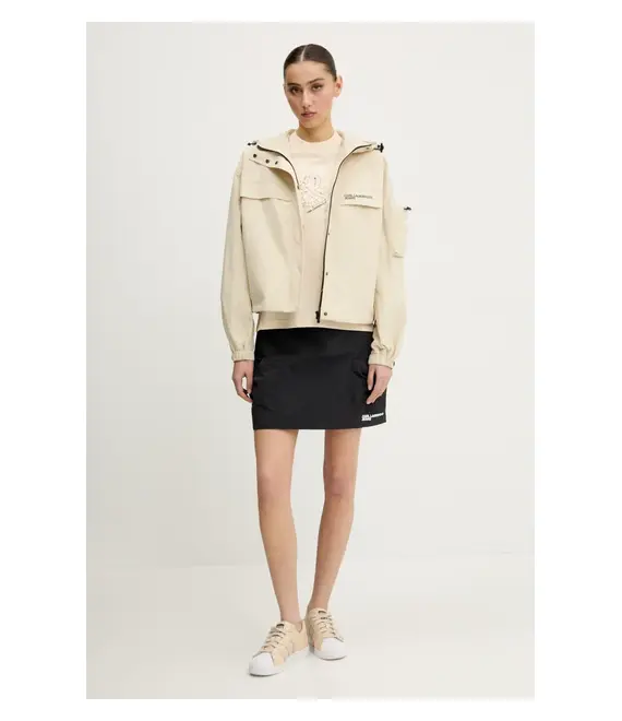 Μπουφάν Karl Lagerfeld Jeans χρώμα: μπεζ, A2W15019