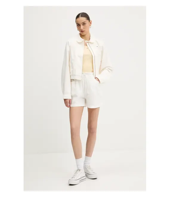 Μπουφάν Tommy Jeans χρώμα: μπεζ, DW0DW20403