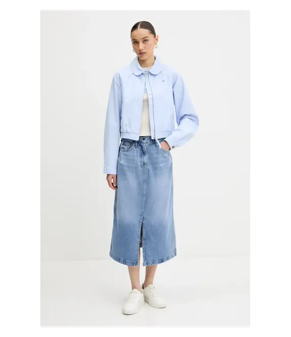 Μπουφάν Tommy Jeans χρώμα: μπλε, DW0DW20403