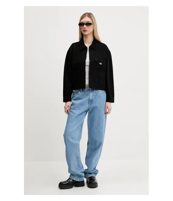 Τζιν μπουφάν Dickies χρώμα: μαύρο, DK0A4Z77C401