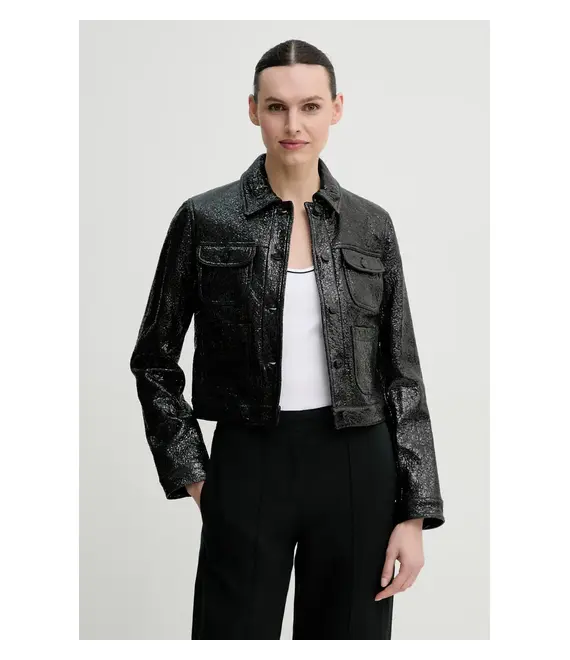 Μπουφάν The Kooples χρώμα: μαύρο, FBLO30018K