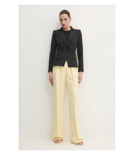 Σακάκι Elisabetta Franchi χρώμα: μαύρο, GI14251E2
