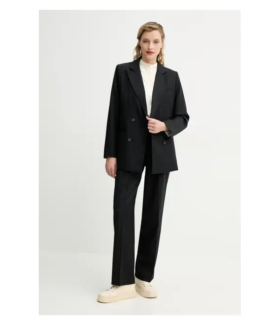 Μάλλινο σακάκι A.P.C. veste lucy χρώμα: μαύρο, WOAPO.F03212