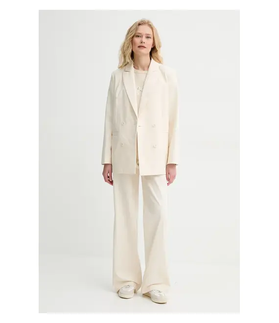 Βαμβακερό blazer A.P.C. veste lucy χρώμα: μπεζ, COHFU.F03212
